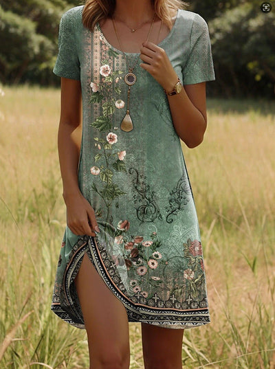 Hazel Trendy Ethnic Printed Summer Dress