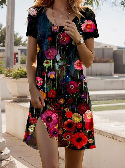 Hazel Trendy Ethnic Printed Summer Dress